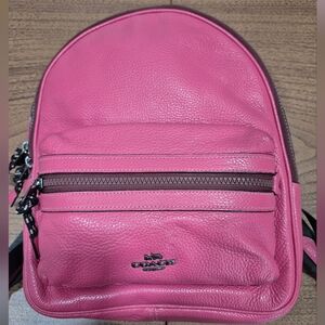 EUC Coach Small Pink Leather Backpack